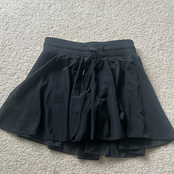 Halara High Waisted Drawstring Contrast Mesh Skirt Black Medium - Picture 5 of 6